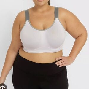 Livi Active Gray and White Sports Bra